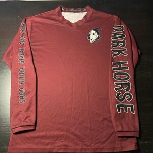 ProSubUSA Dark Horse Racing Burgundy Long Sleeve Shirt size M